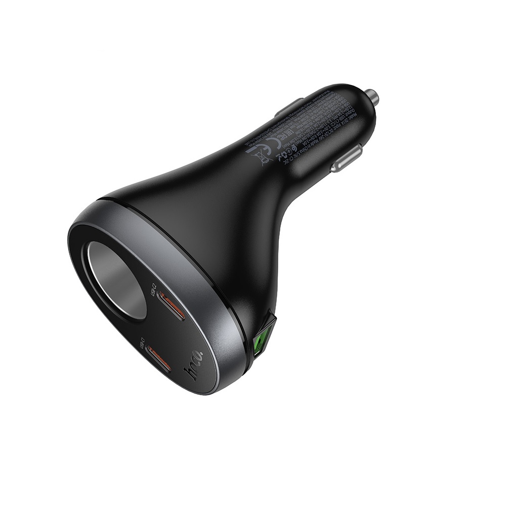 CARGADOR PARA AUTO HOCO Z61A PD60W TRES PUERTOS NEGRO - 2