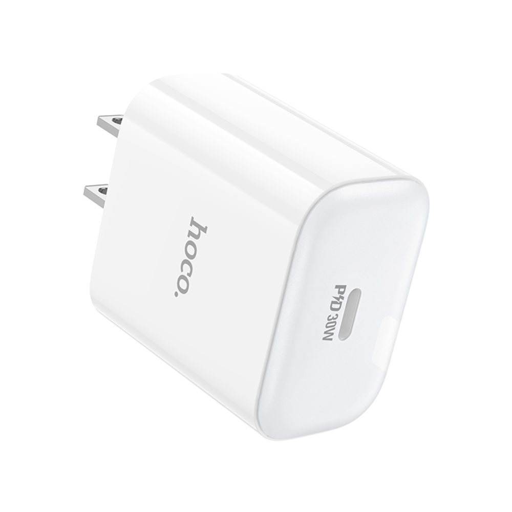 CARGADOR HOCO C76 PRO MAJESTIC TIPO C CARGA RAPIDA PD30W BLANCO - 2