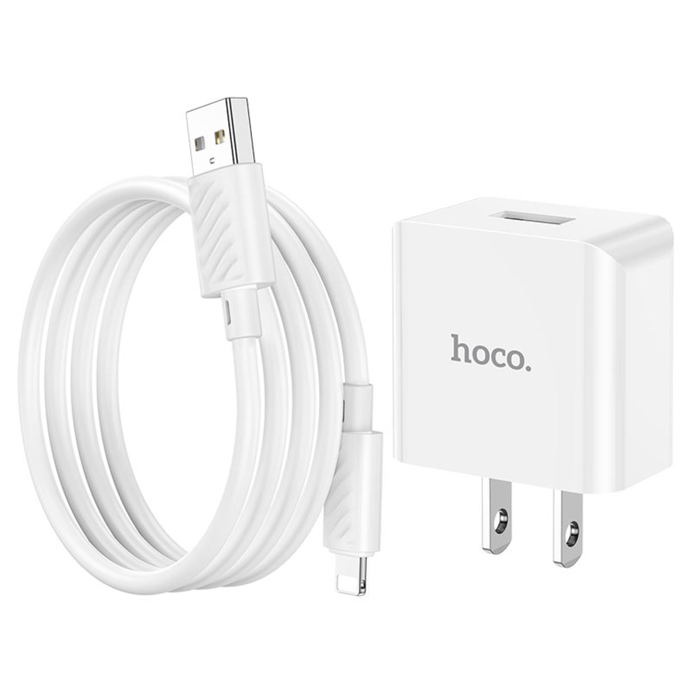CARGADOR HOCO C106 LEISURE CABLE IP 10.5W BLANCO - 2