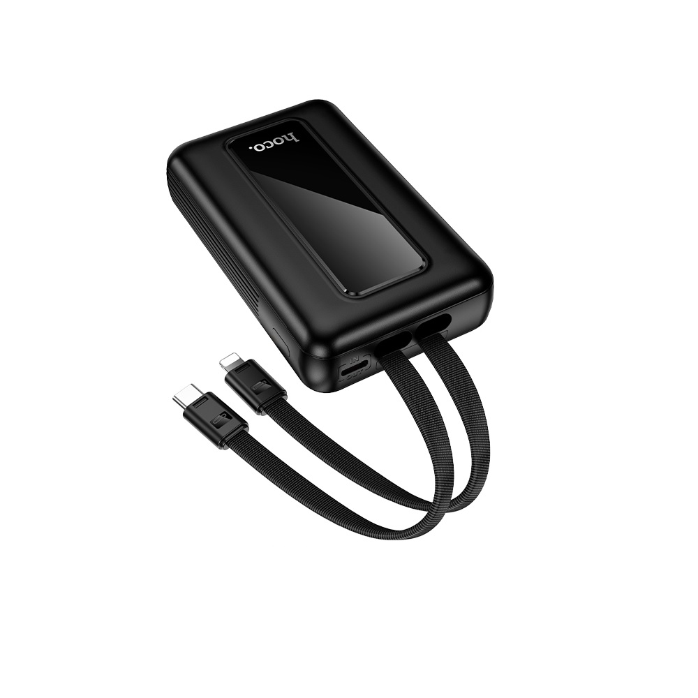 POWER BANK 10000MAH HOCO J162 FULL POWER 2 CABLES 22.5W NEGRO - 2