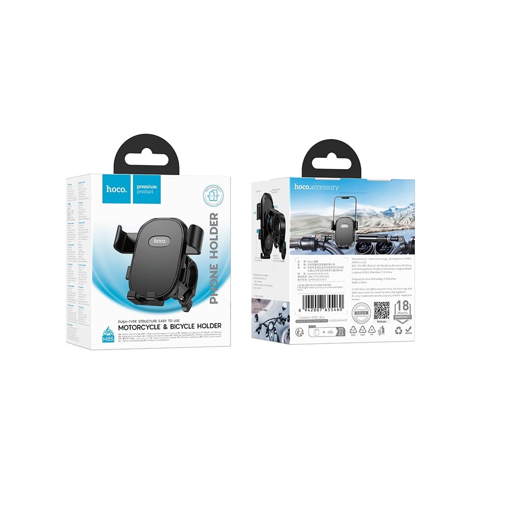 SOPORTE PARA CELULAR HOCO H85 MOTO NEGRO - 3