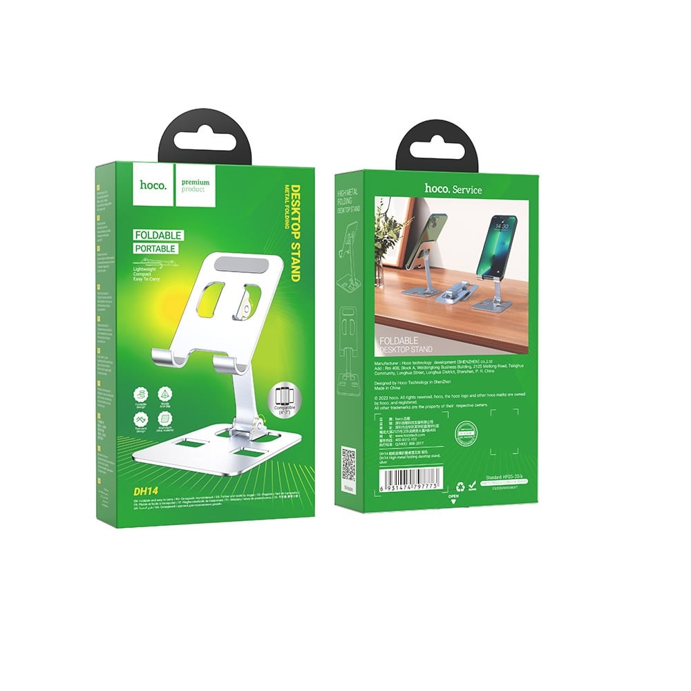 SOPORTE PARA CELULAR Y TABLET HOCO DH14 METALICO PLEGABLE - 3