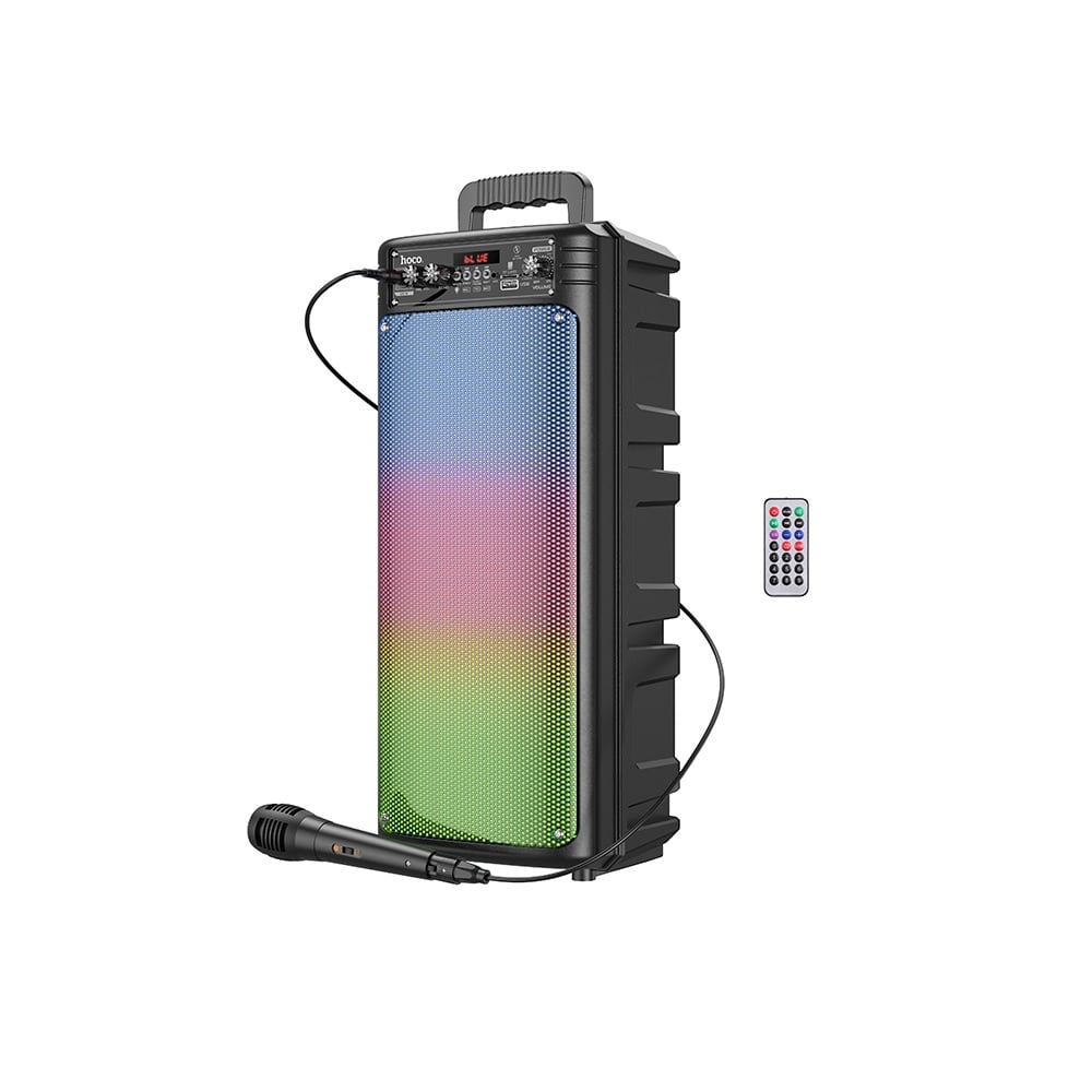 PARLANTE BLUETOOTH KARAOKE CON LUCES HOCO BS52 NEGRO - 1