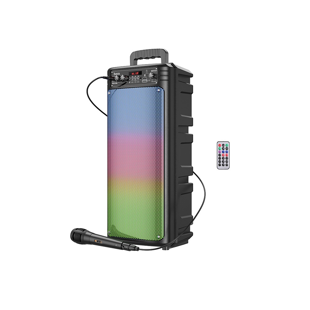 PARLANTE BLUETOOTH KARAOKE CON LUCES HOCO BS52 NEGRO - 2