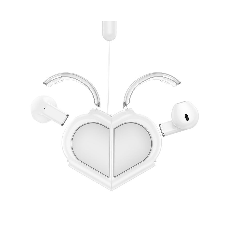 AUDÍFONOS INALAMBRICOS HOCO DES39 BLUETOOTH CORAZON BLANCO - 1