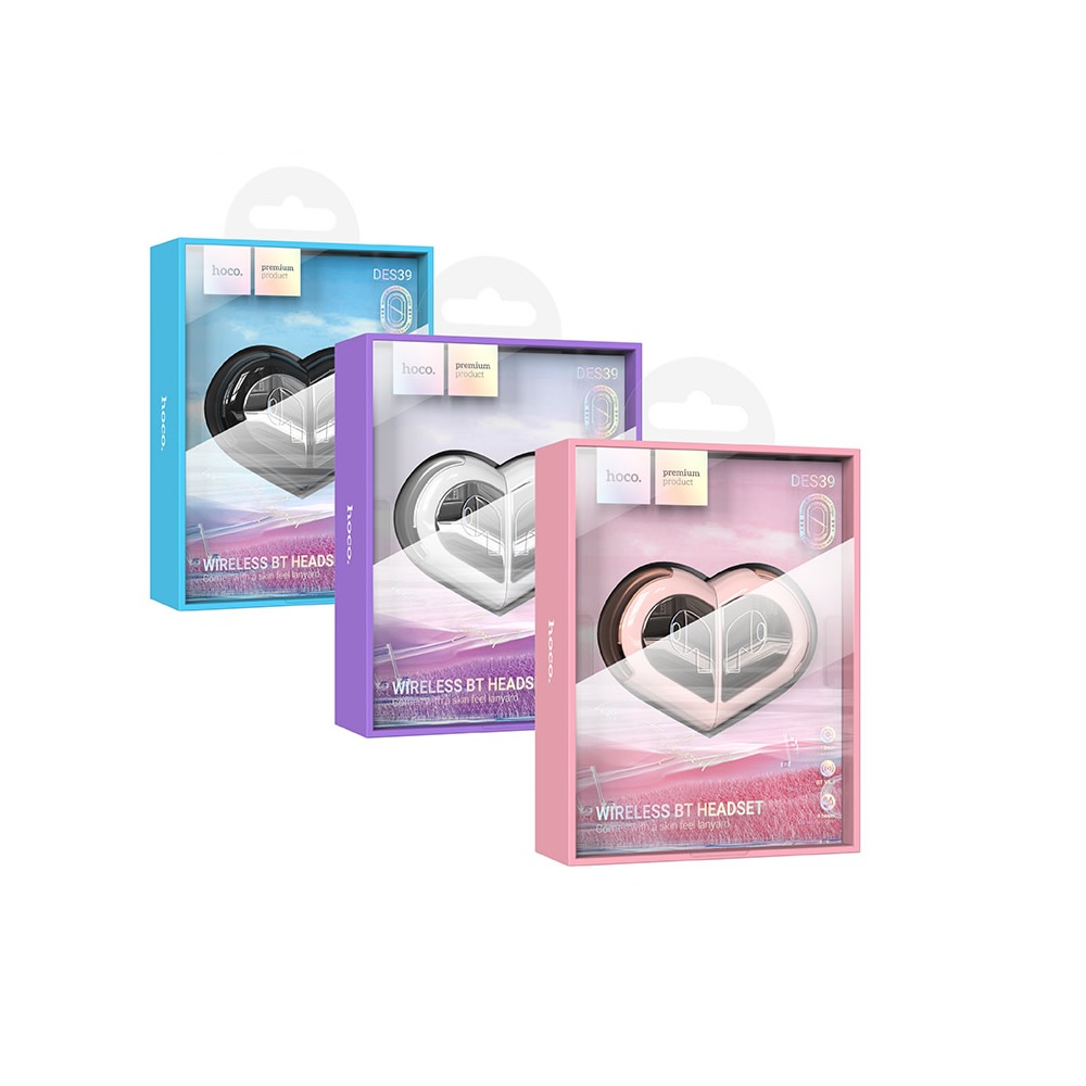 AUDÍFONOS INALAMBRICOS HOCO DES39 BLUETOOTH CORAZON BLANCO - 3