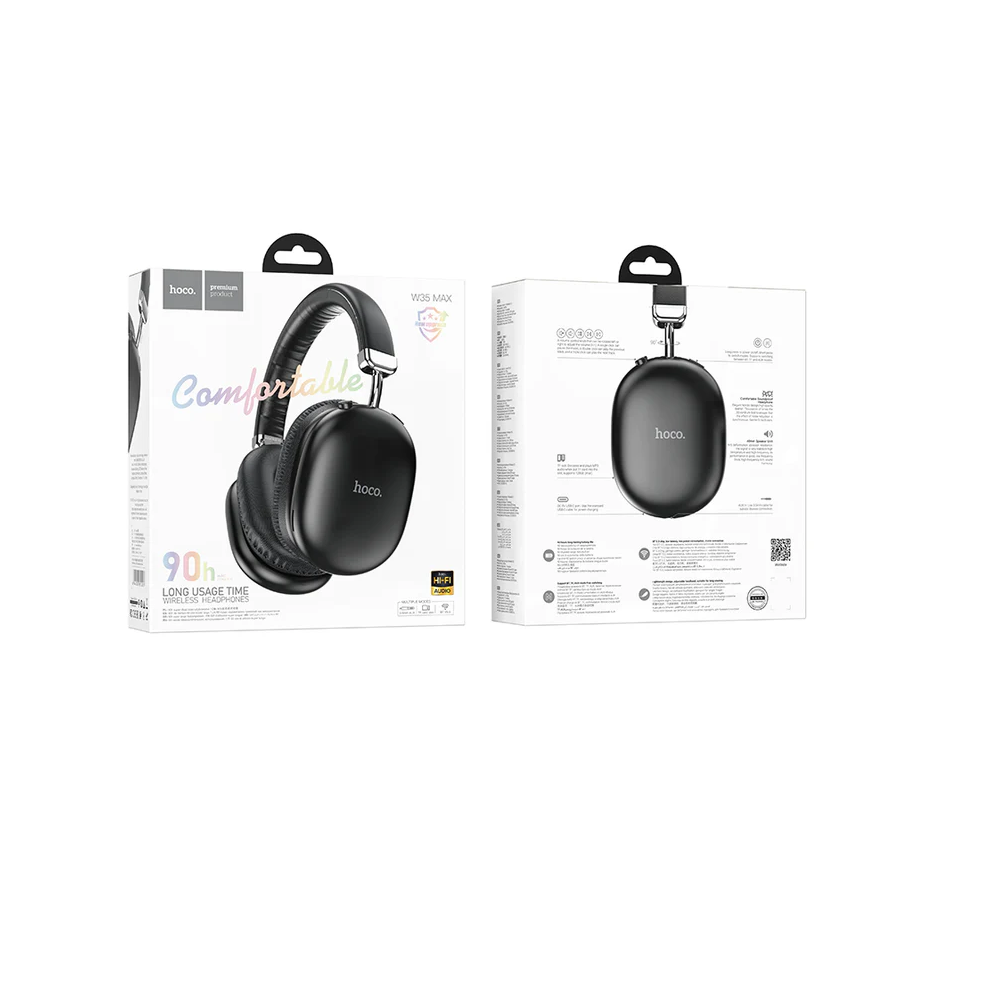AUDIFONOS BLUETOOTH HOCO W35 MAX DIADEMA OREJERAS NEGRO - 3