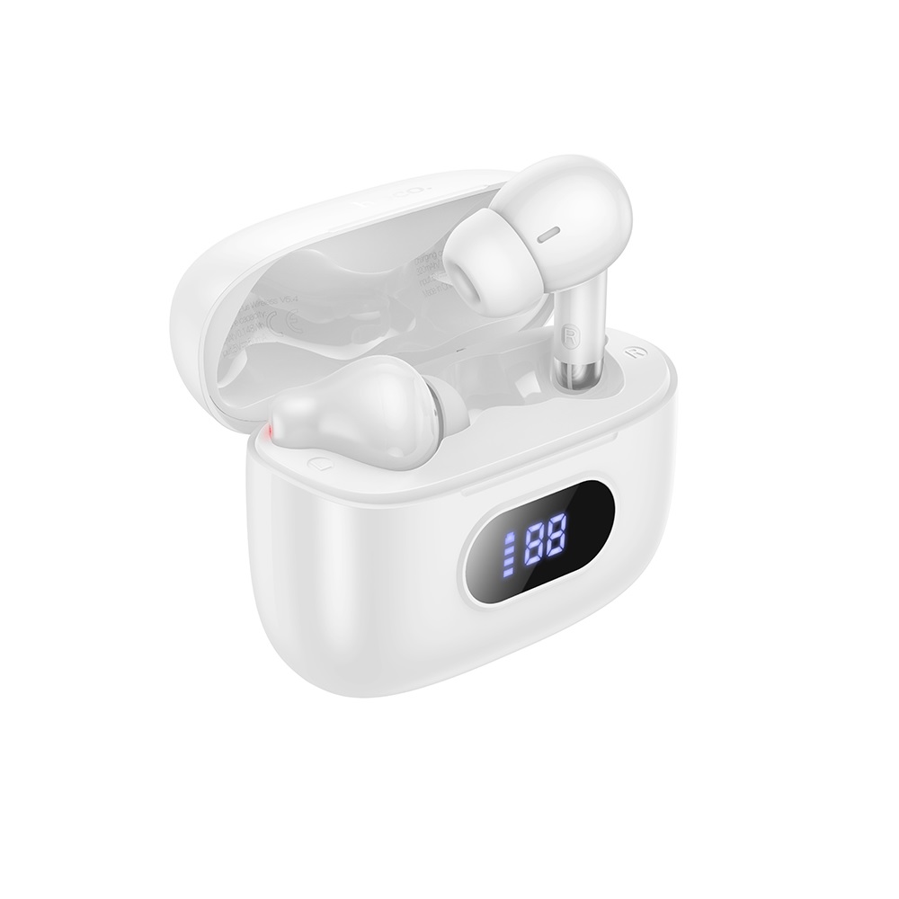 AUDÍFONOS INALAMBRICOS HOCO EQ2 PLUS BLUETOOTH STEREO BLANCO - 1