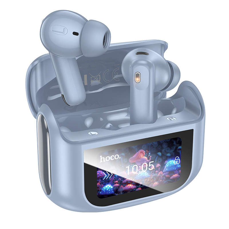 AUDÍFONOS INALAMBRICOS HOCO EQ21 BLUETOOTH PANTALLA AZUL - 2