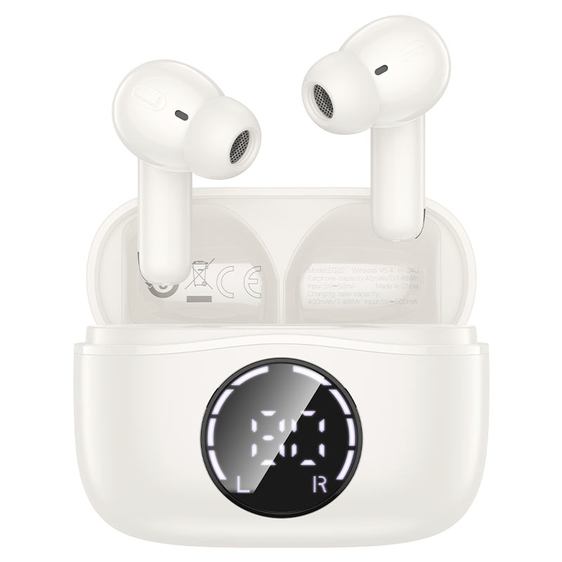 AUDÍFONOS INALAMBRICOS HOCO EQ22 BLUETOOTH ANC ENC BLANCO - 1