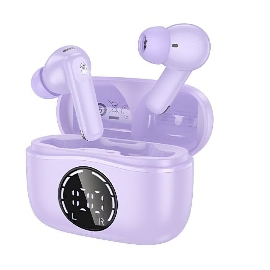 AUDÍFONOS INALAMBRICOS HOCO EQ22 BLUETOOTH ANC ENC PURPULA - 2