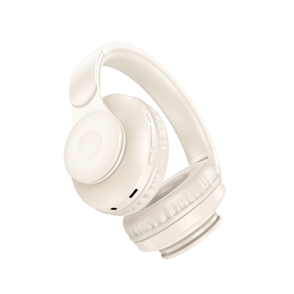 AUDIFONOS BLUETOOTH HOCO W45 DIADEMA OREJERAS 46 HORAS BLANCO - 2