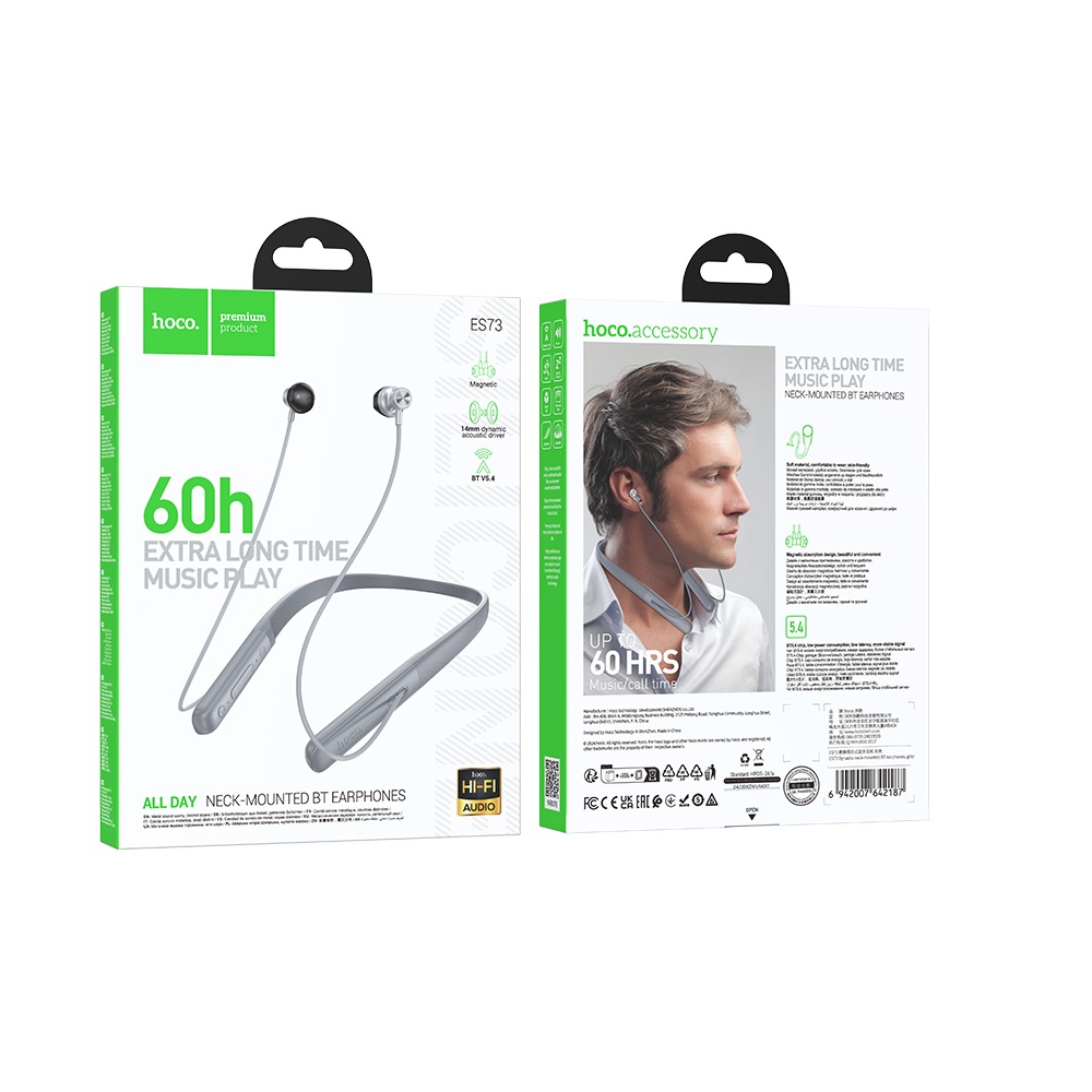 AUDIFONOS BLUETOOTH HOCO ES73 DIADEMA CUELLO BLANCO - 3