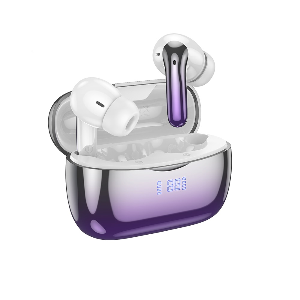 AUDÍFONOS INALAMBRICOS HOCO EQ16 BLUETOOTH ANC ENC PURPULA - 1
