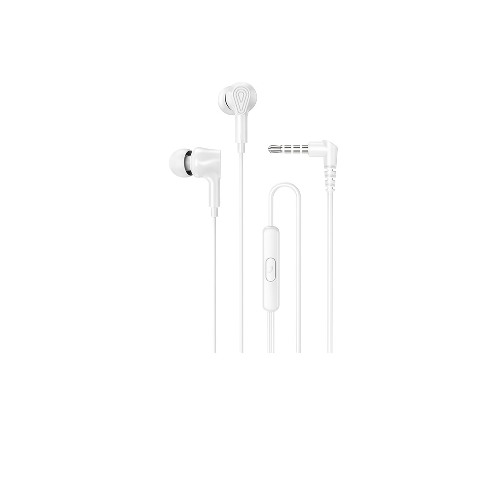 AUDÍFONO CON MICRÓFONO HOCO M102 ALÁMBRICO JACK 3.5MM BLANCO - 1