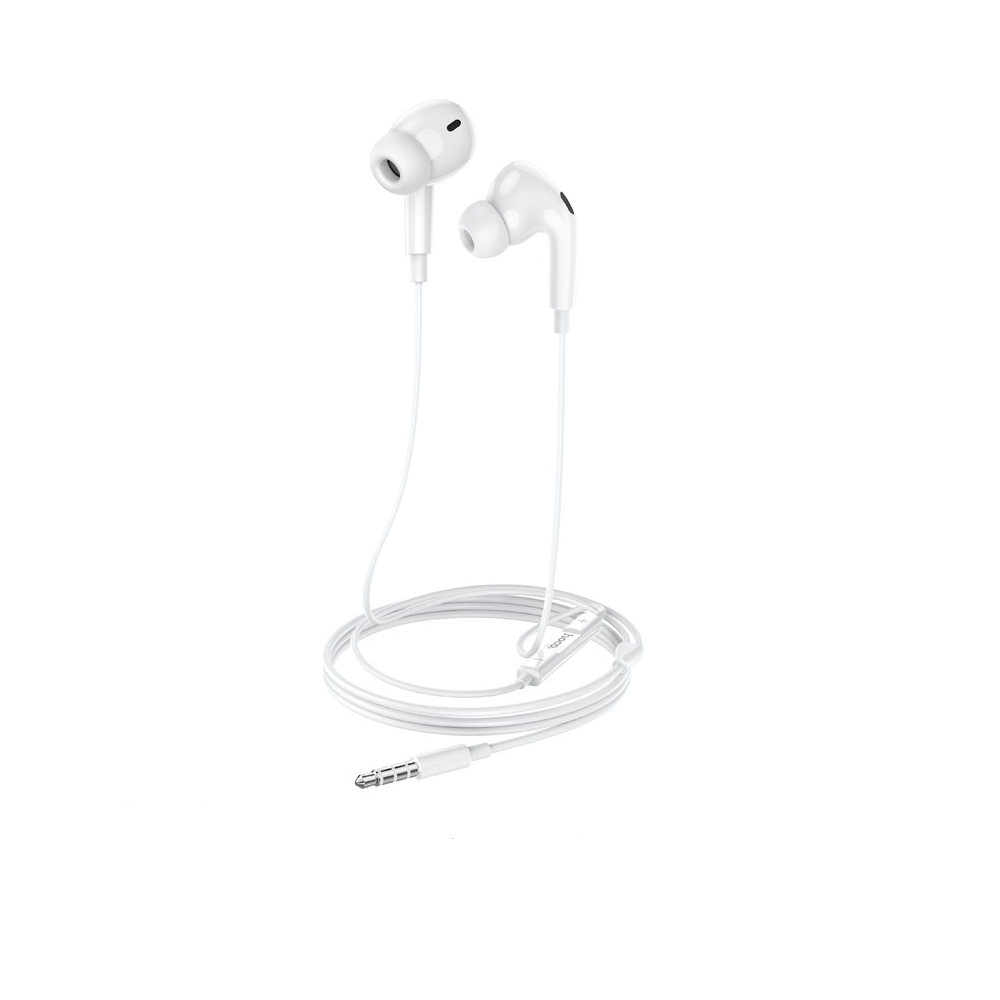 AUDÍFONO CON MICRÓFONO HOCO M101 PRO ALÁMBRICO JACK 3.5MM BLANCO - 1