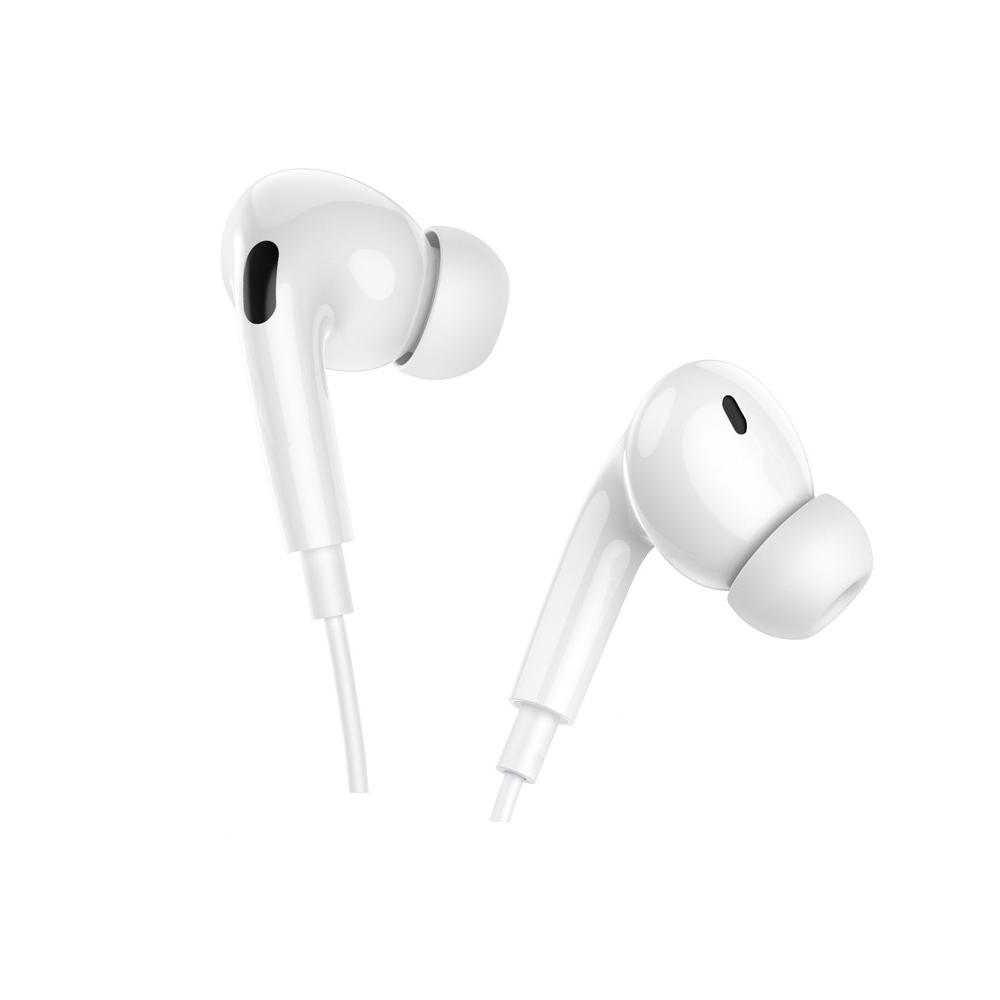 AUDÍFONO CON MICRÓFONO HOCO M101 PRO ALÁMBRICO JACK 3.5MM BLANCO - 2