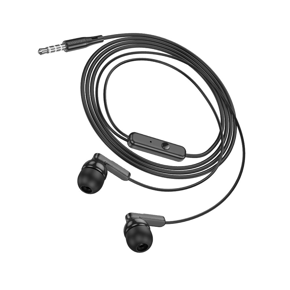 AUDÍFONO CON MICRÓFONO HOCO M121 ALÁMBRICO JACK 3.5MM NEGRO - 1