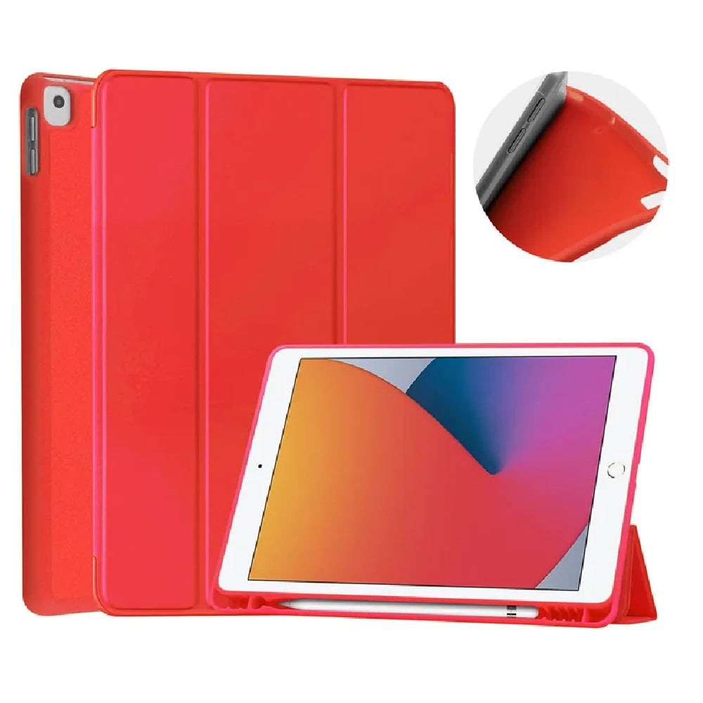 FUNDA PARA SAMSUNG TAB S10 FE 10.9' IMANTADA + PORTALÁPIZ ROJO ANTISHOCK - 1