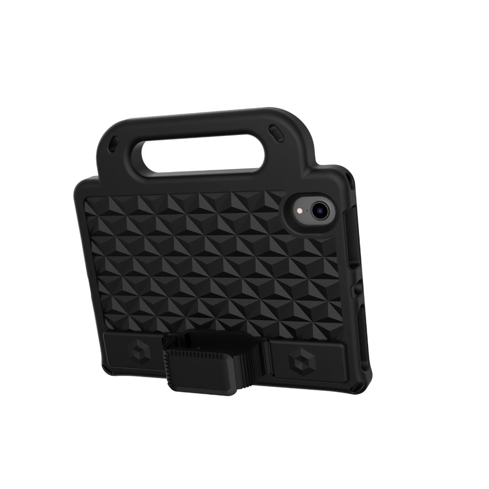 FUNDA PARA IPAD 5TA GEN DE 9.7' DE GOMA DIAMANTE NEGRO RESISTENTE - 1