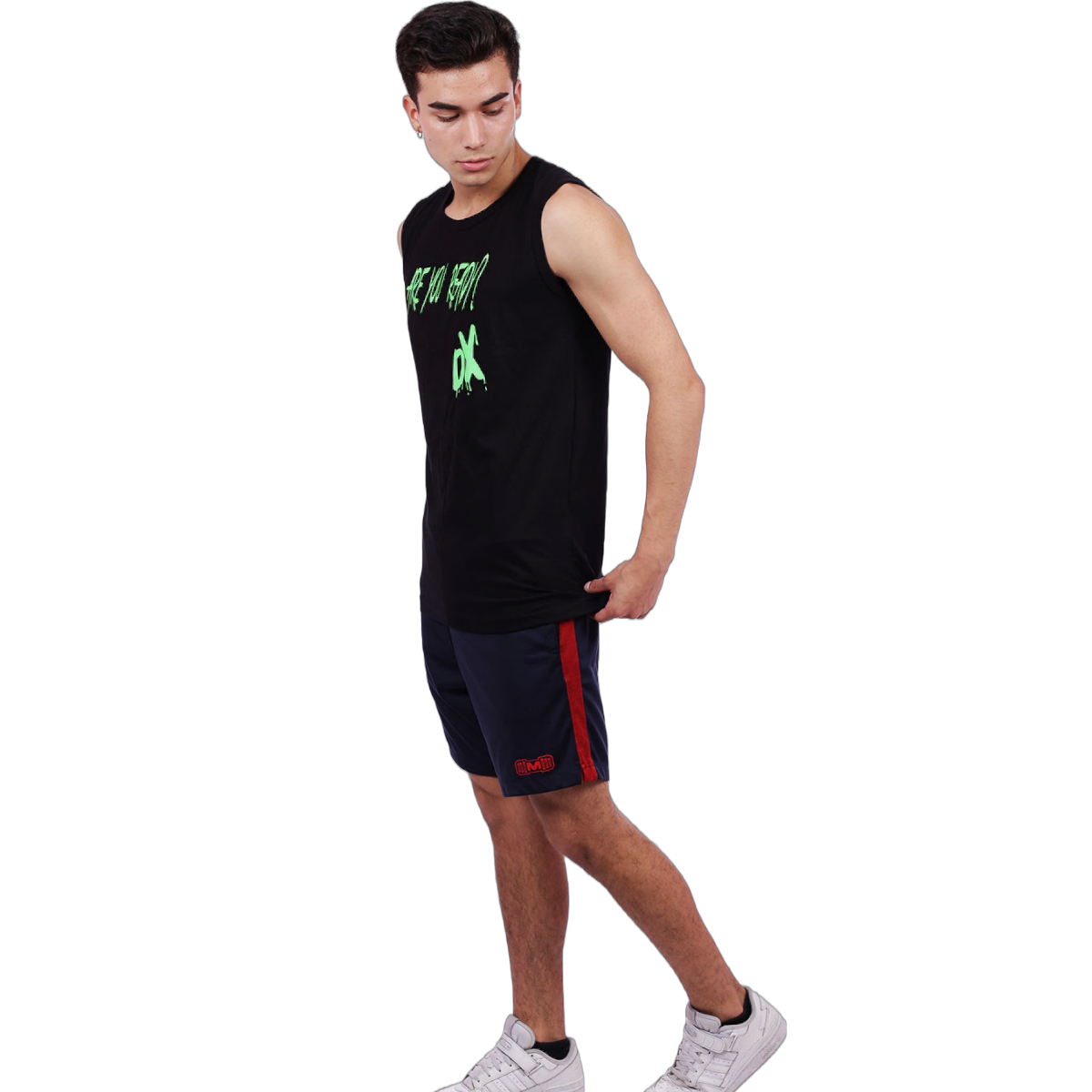 POLO HOMBRE MUSCLE MUSEUM ALGODÓN NEGRO MANGA CERO DEPORTIVO ARE YOU READY - 4