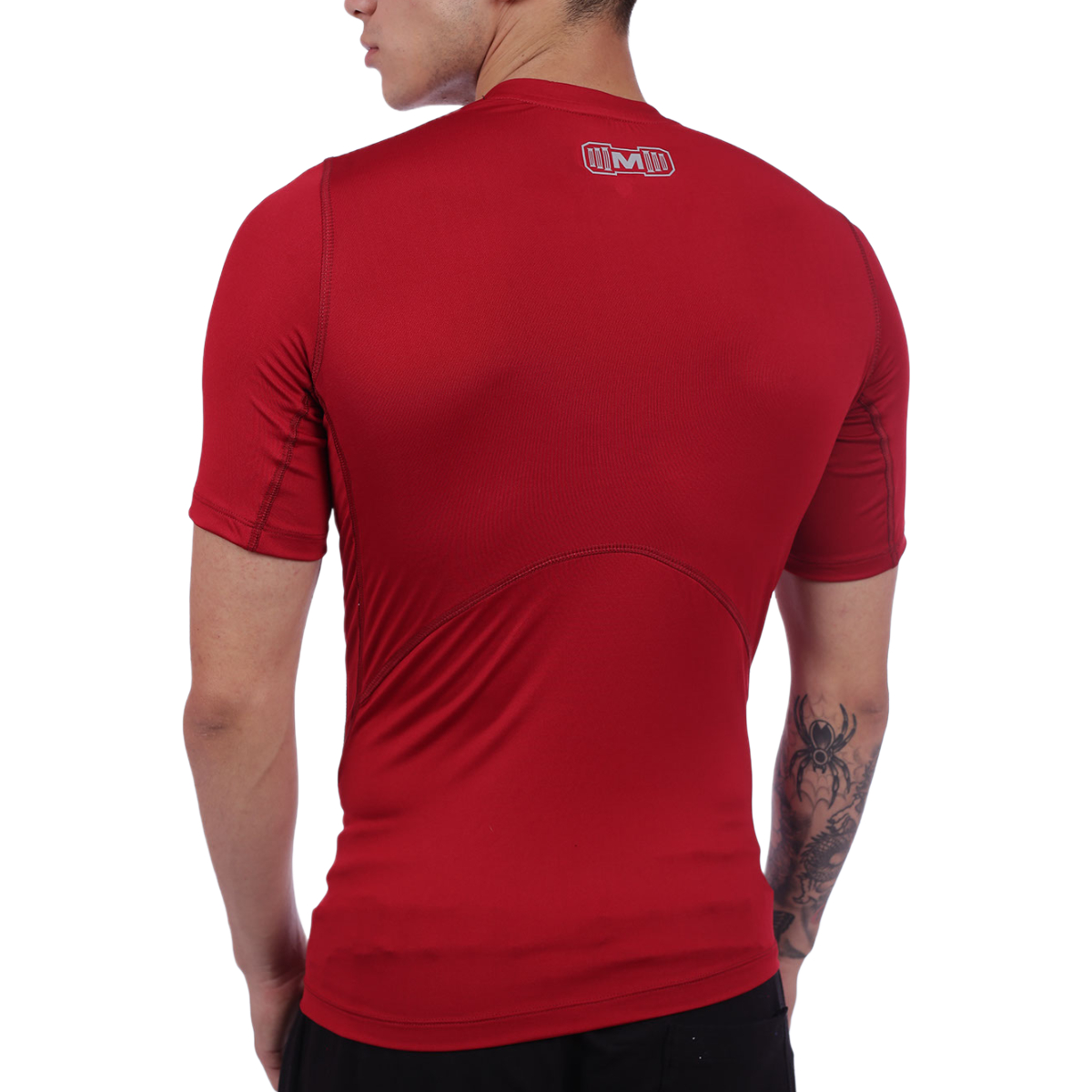 POLO DEPORTIVO HOMBRE MUSCLE MUSEUM ROJO COMPRESIÓN MANGA CORTA - 6