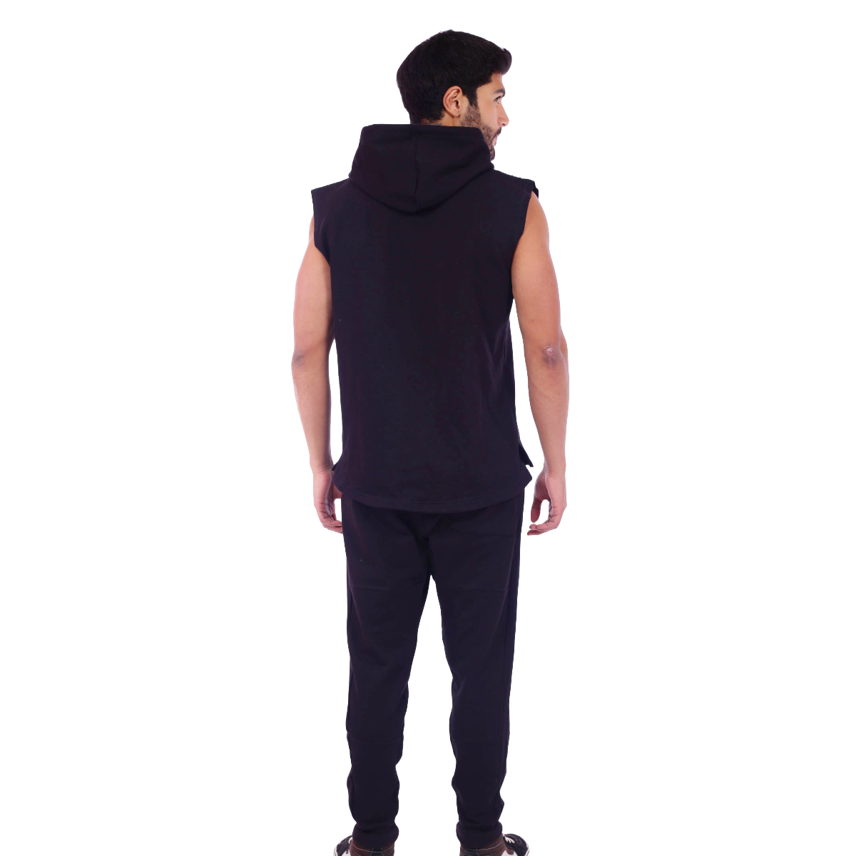 POLERA HOMBRE MUSCLE MUSEUM NEGRO MANGA CERO Y AMARILLO FOSFORESCENTE CON BOLSILLO DELANTERO CON CIERRE - 6