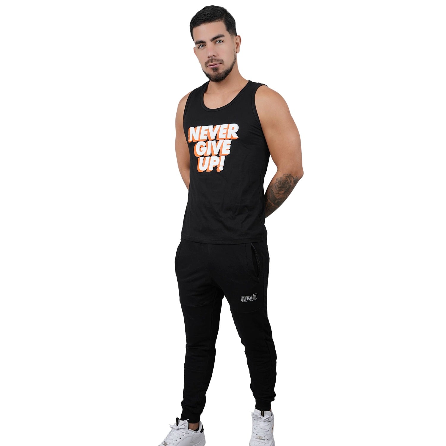 BIVIDI DEPORTIVO MUSCLE MUSEUM COLOR NEGRO NEVER GIVE UP PARA HOMBRE - 2