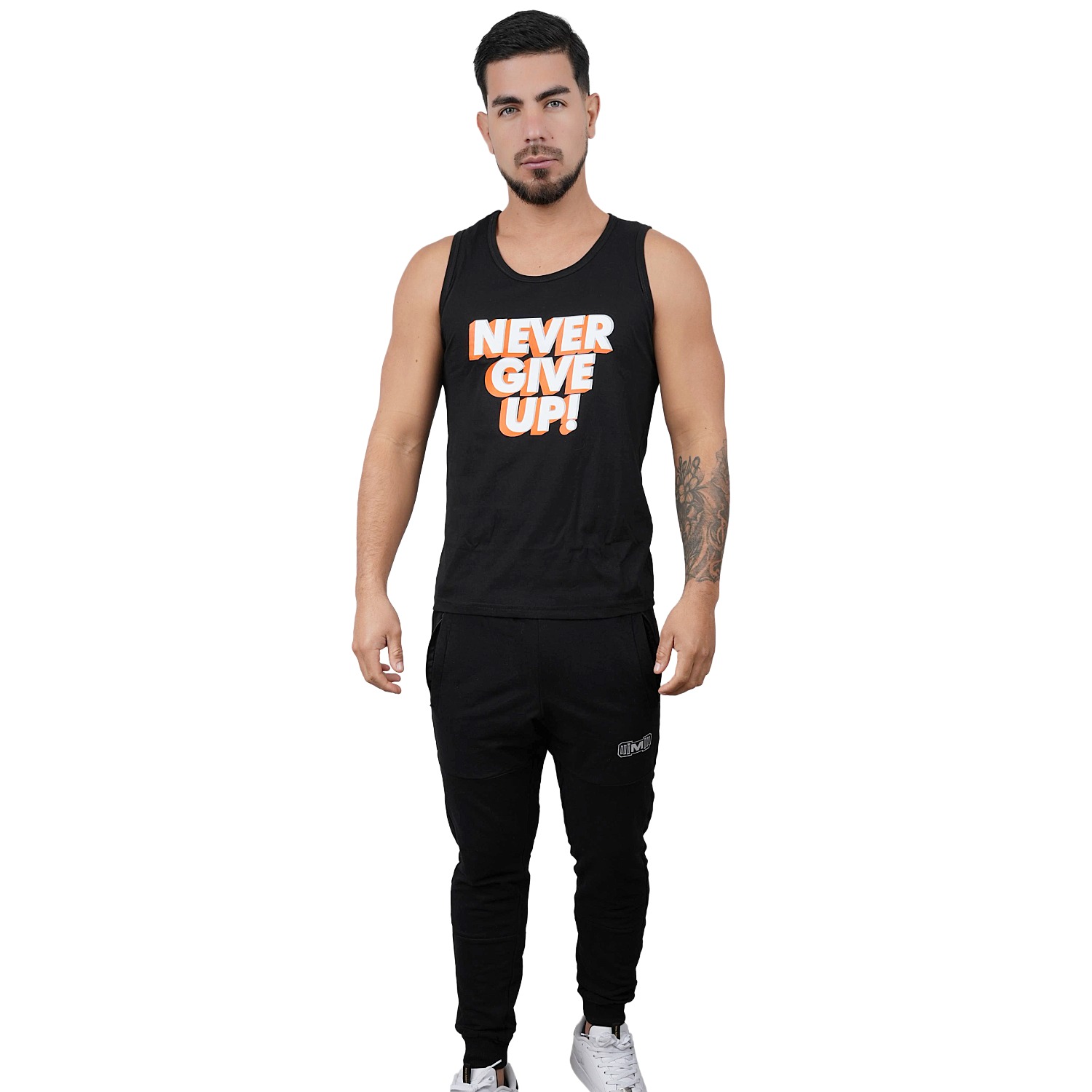 BIVIDI DEPORTIVO MUSCLE MUSEUM COLOR NEGRO NEVER GIVE UP PARA HOMBRE - 5
