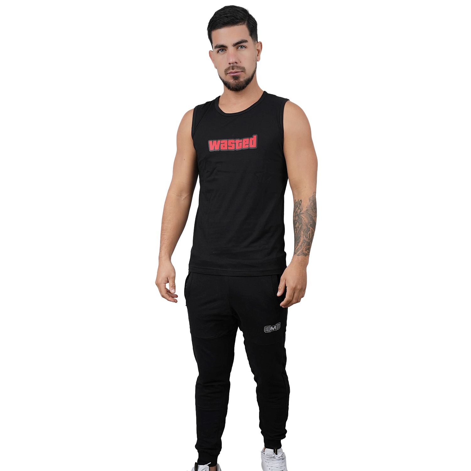 POLO MANGA CERO DEPORTIVO MUSCLE MUSEUM COLOR NEGRO WASTED PARA HOMBRE - 5