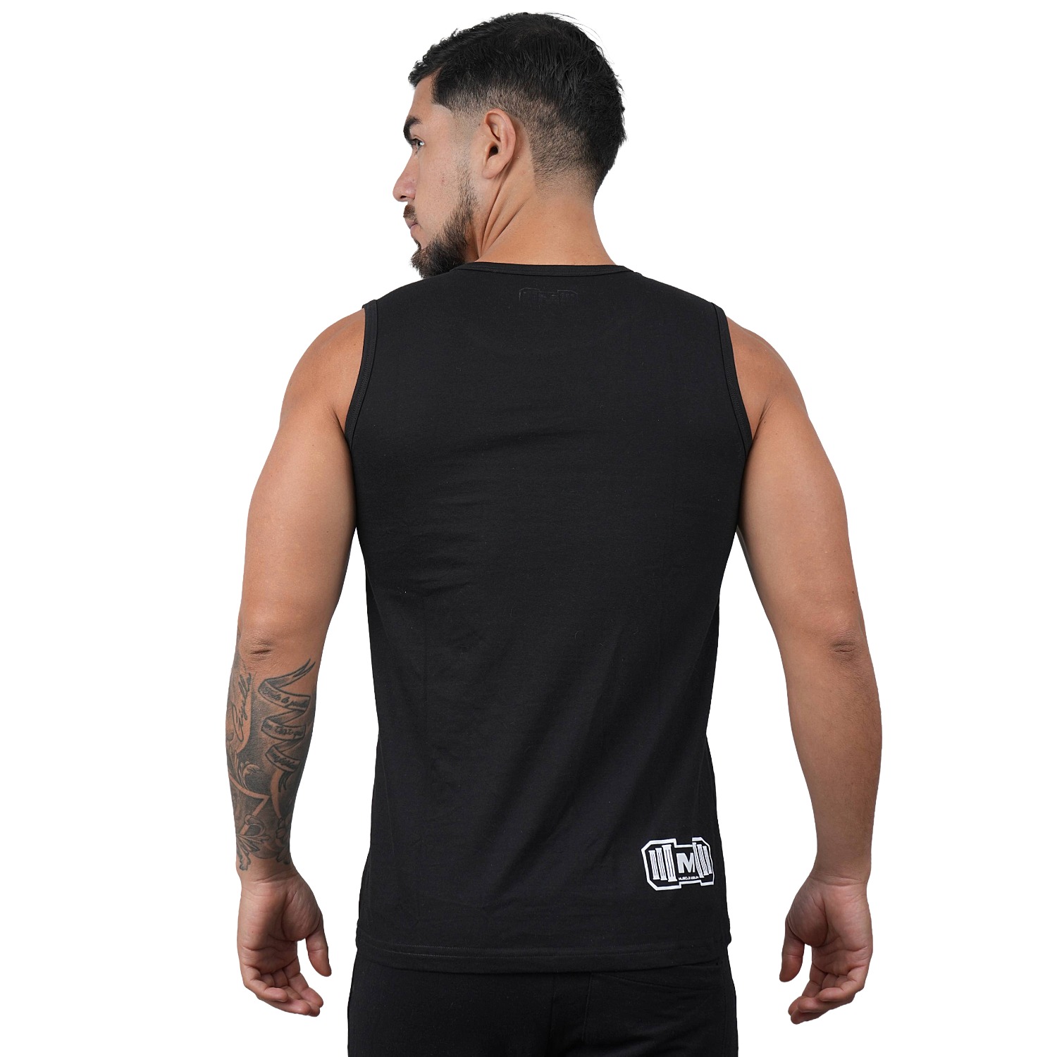 POLO MANGA CERO DEPORTIVO MUSCLE MUSEUM COLOR NEGRO PUNISHER PARA HOMBRE - 4