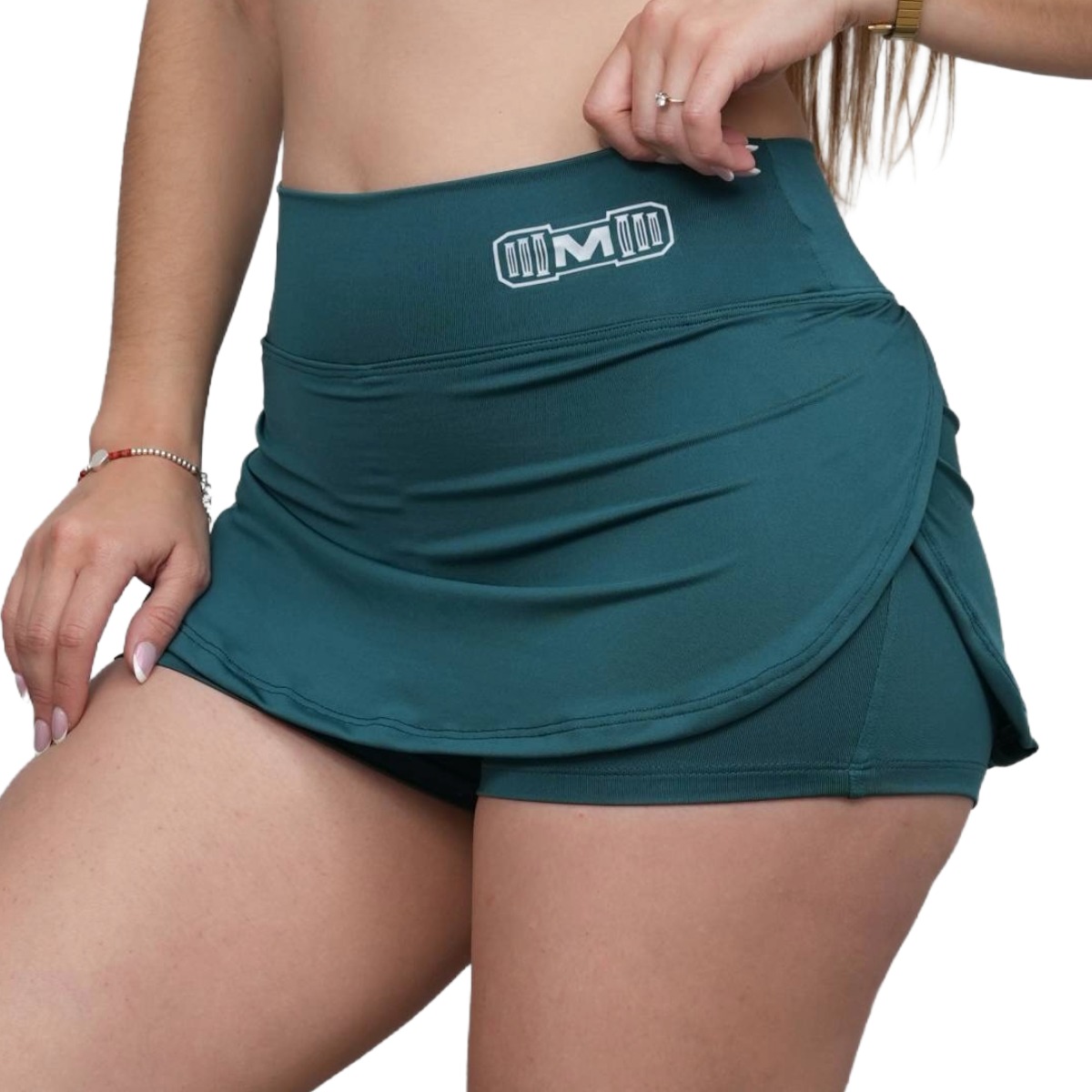 SHORT FALDA DEPORTIVO COLOR VERDE PARA MUJER - 1