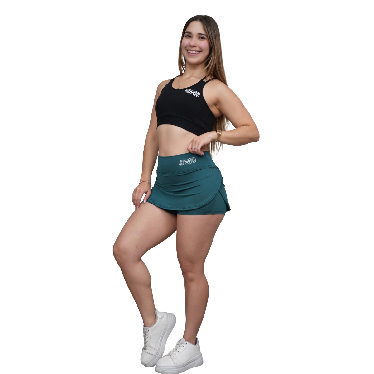 SHORT FALDA DEPORTIVO COLOR VERDE PARA MUJER - 6