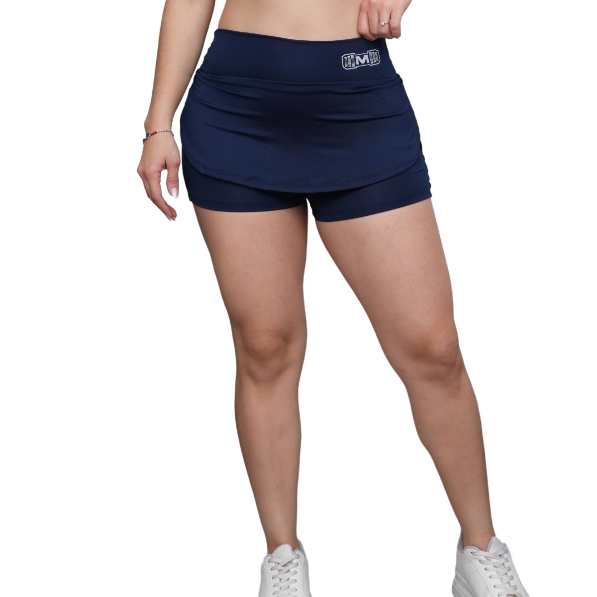 SHORT FALDA DEPORTIVO COLOR AZUL ACERO PARA MUJER - 2