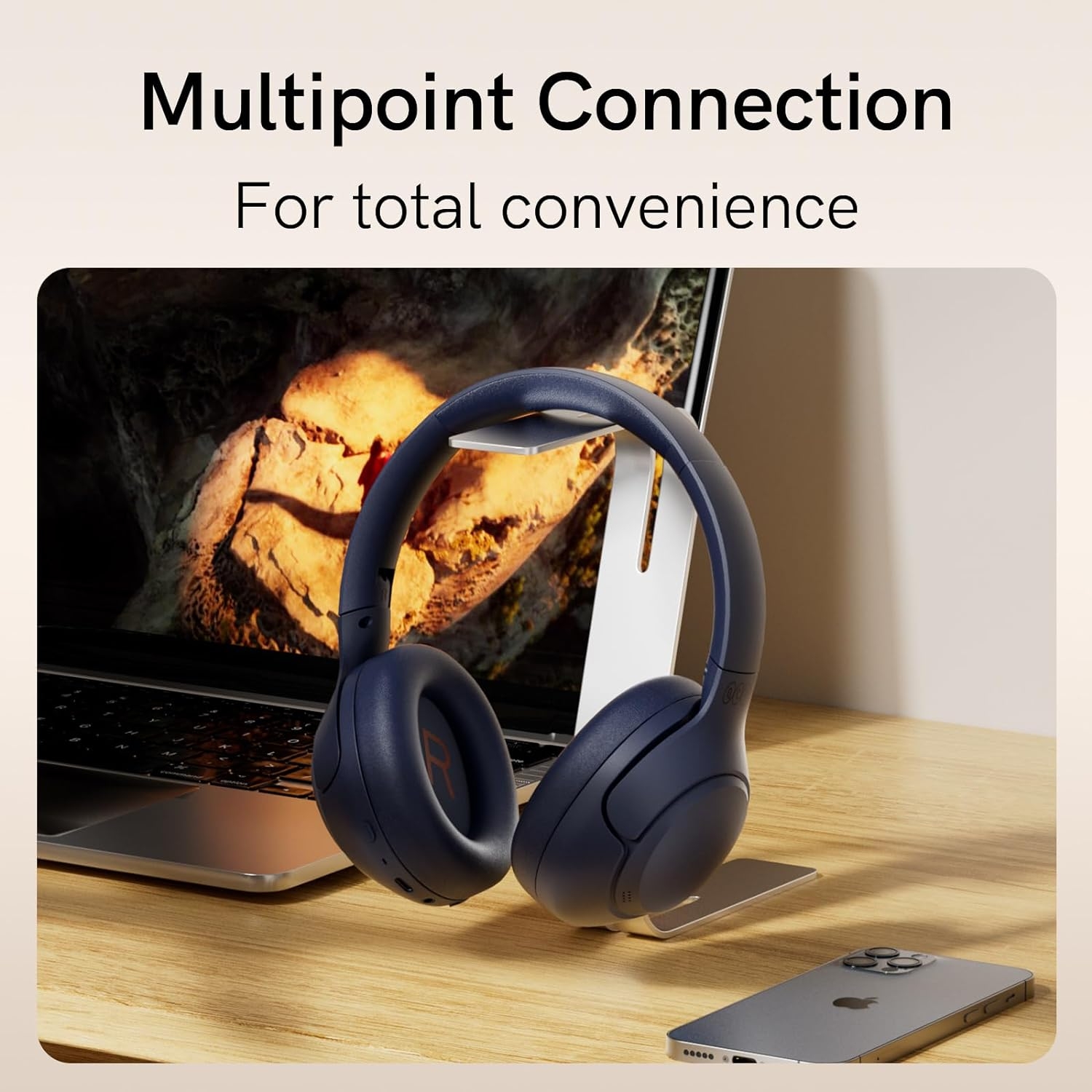 AUDÍFONO INALÁMBRICO QCY H3 ANC BLUETOOTH AZUL HI-RES - 3