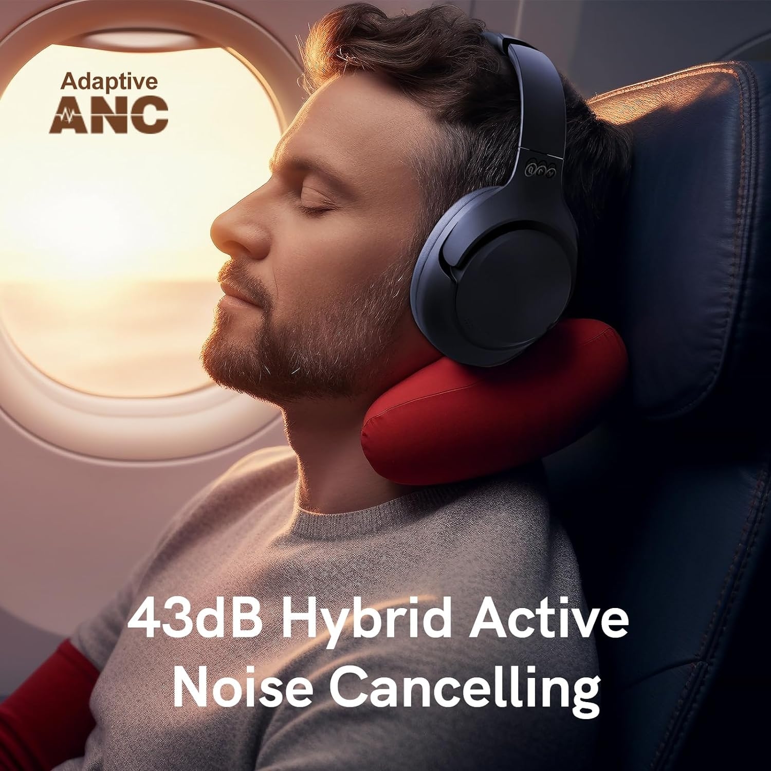 AUDÍFONO INALÁMBRICO QCY H3 ANC BLUETOOTH AZUL HI-RES - 4