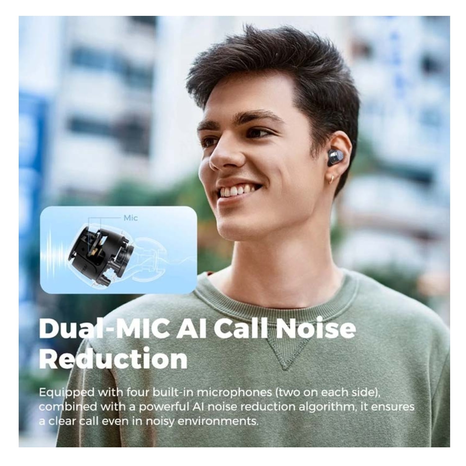 AUDÍFONOS SOUNDPEATS CLEAR DOT BLANCO - 4