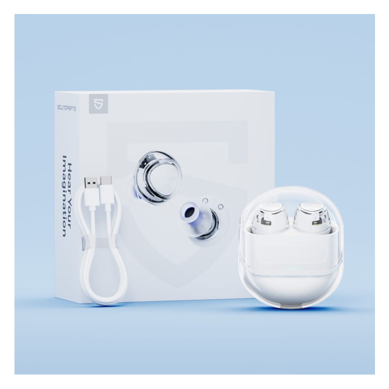 AUDÍFONOS SOUNDPEATS CLEAR DOT BLANCO - 6