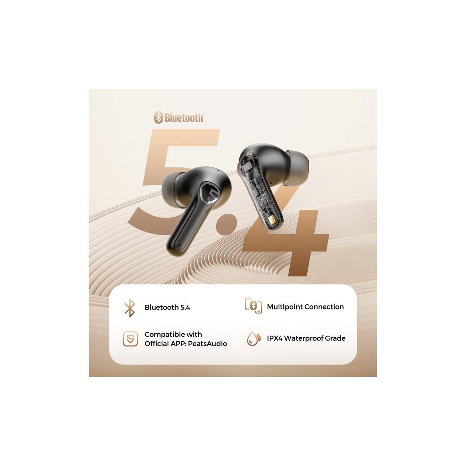 AUDÍFONOS SOUNDPEATS T3 PRO ANC NEGRO 28 HORAS DE BATERÍA - 4