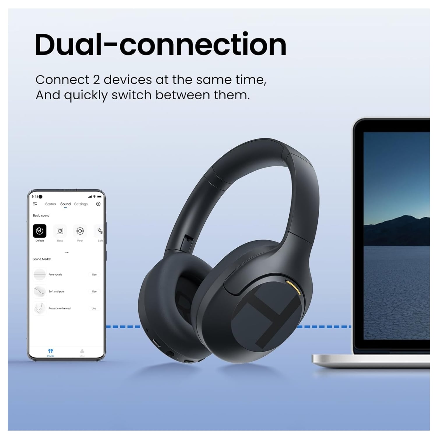 AUDÍFONOS HAYLOU S35 ANC NEGRO OVER EAR BLUETOOTH 60H HI-RES AUDIO - 4