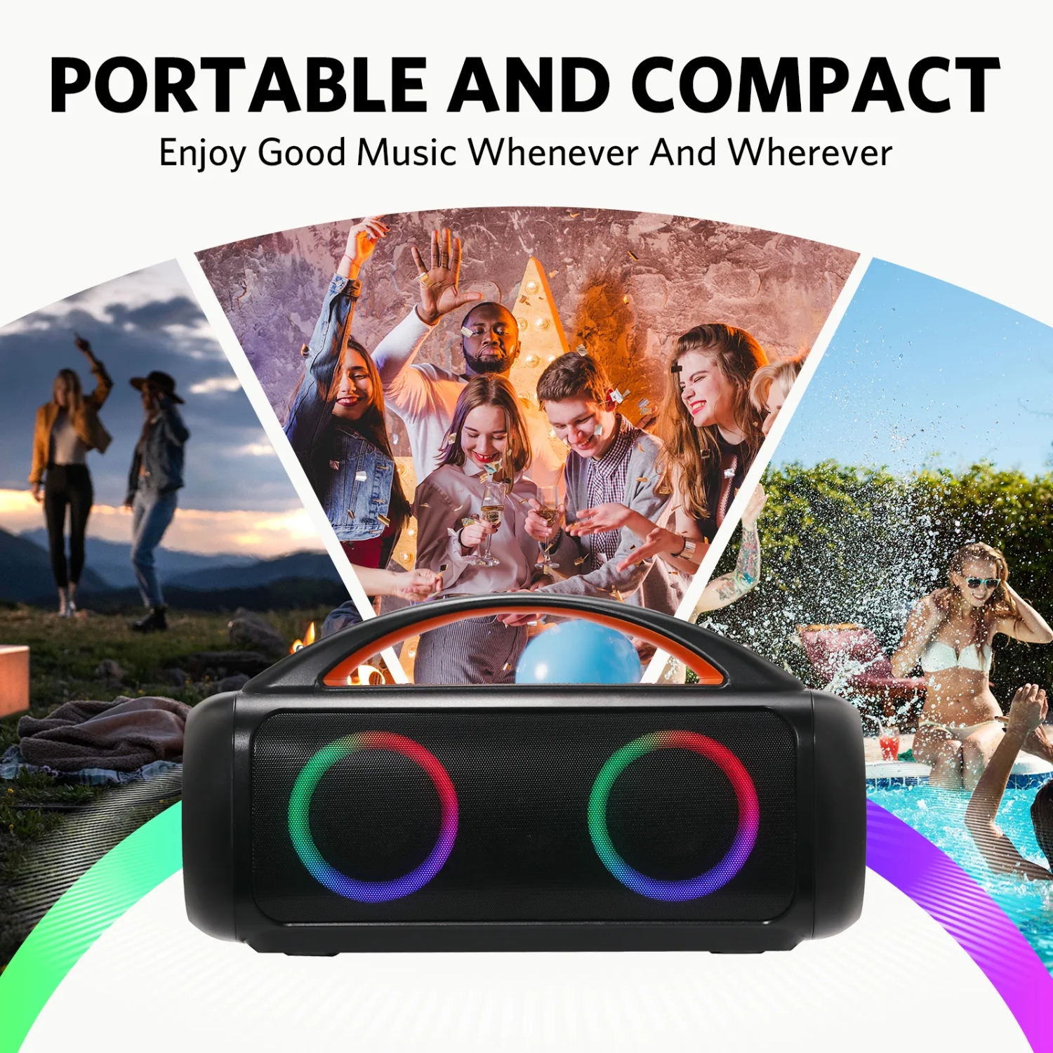 PARLANTE EARFUN UBOOM RAVER NEGRO - 3