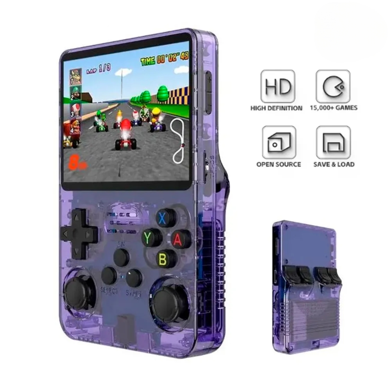 CONSOLA VIDEO JUEGOS RETRO R36S MORADO 10000 JUEGOS - 2