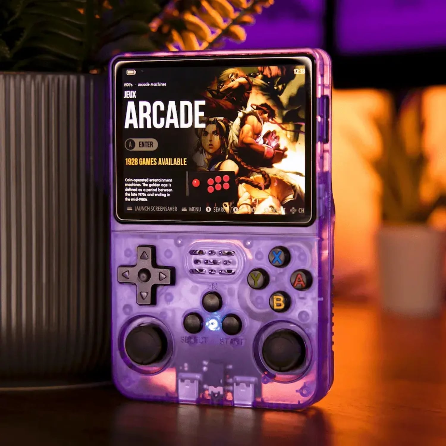 CONSOLA VIDEO JUEGOS RETRO R36S MORADO 10000 JUEGOS - 4