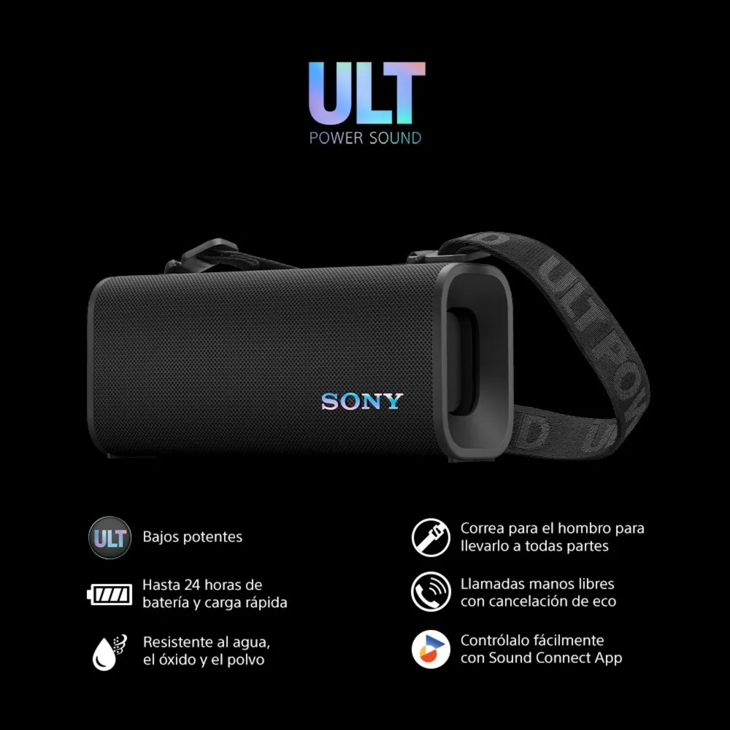⁠PARLANTE PARA FIESTA SONY SRS-ULT30 24HRS WATERPROOF ULT FIELD 3 NEGRO - 2