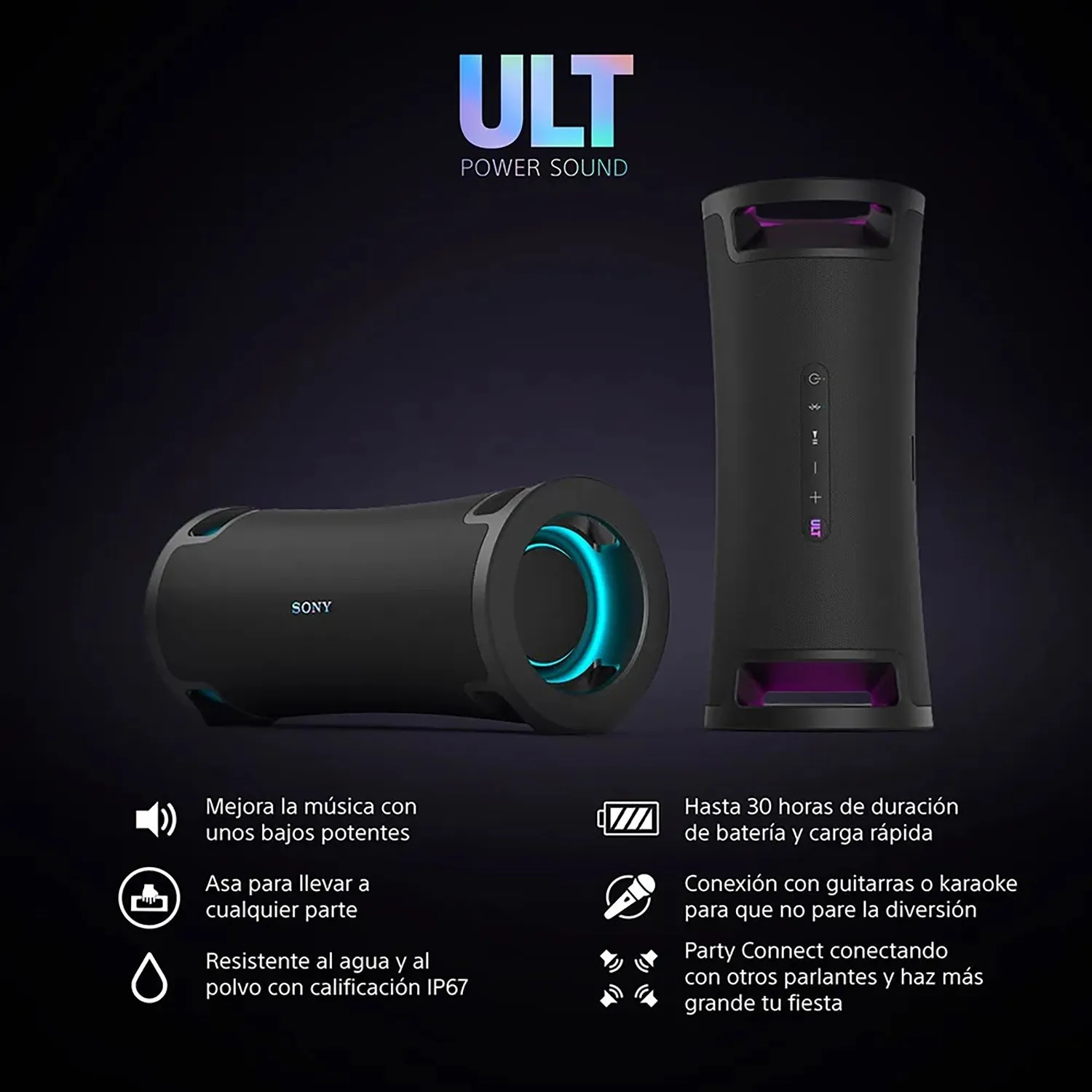 SONY PARLANTE BLUETOOTH SRS-ULT70 PARA FIESTAS ULT FIELD 7 - 2