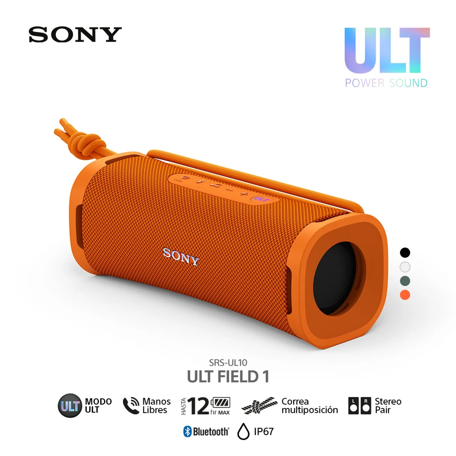 SONY PARLANTE BLUETOOTH SRS-ULT10 PORTÁTIL ULT FIELD 1 NARANJA - 2