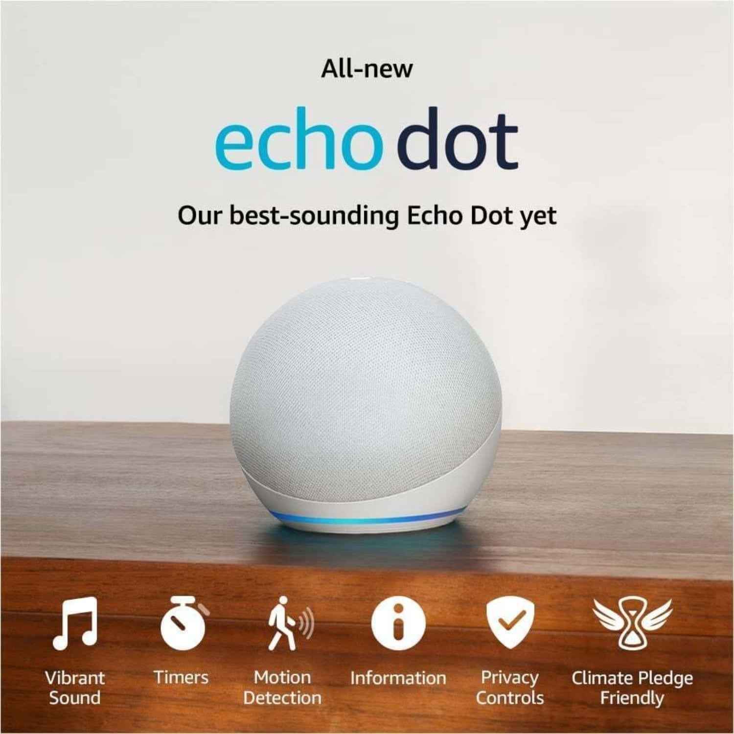 AMAZON ALEXA ECHO DOT 5TA GEN. BLANCO + FOCO INTELIGENTE + ENCHUFE INTELIGENTE - 4