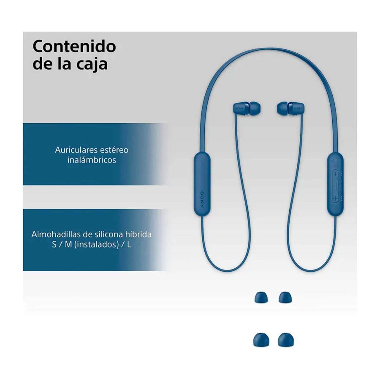 AUDÍFONO IN EAR BLUETOOTH SONY WI-C100/LZ UC AZUL - 5