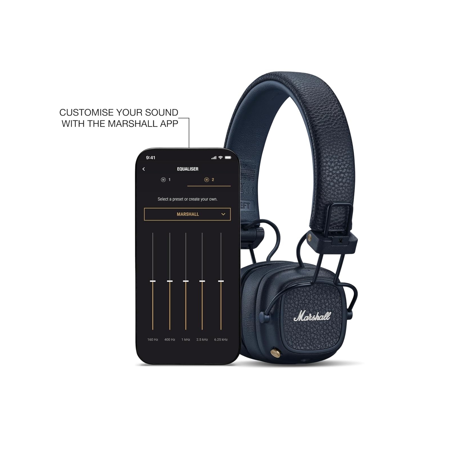 AUDÍFONOS BLUETOOTH MARSHALL MAJOR V ON-EAR WIRELESS 100HRS AZUL - 5