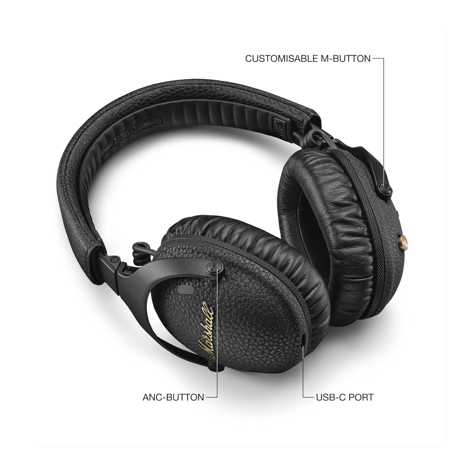 AUDÍFONOS BLUETOOTH MARSHALL MONITOR III OVER-EAR ANC 100HRS NEGRO - 3